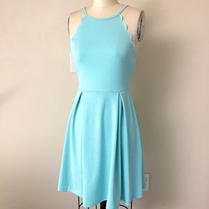 Teal High Neck Dress Size XS